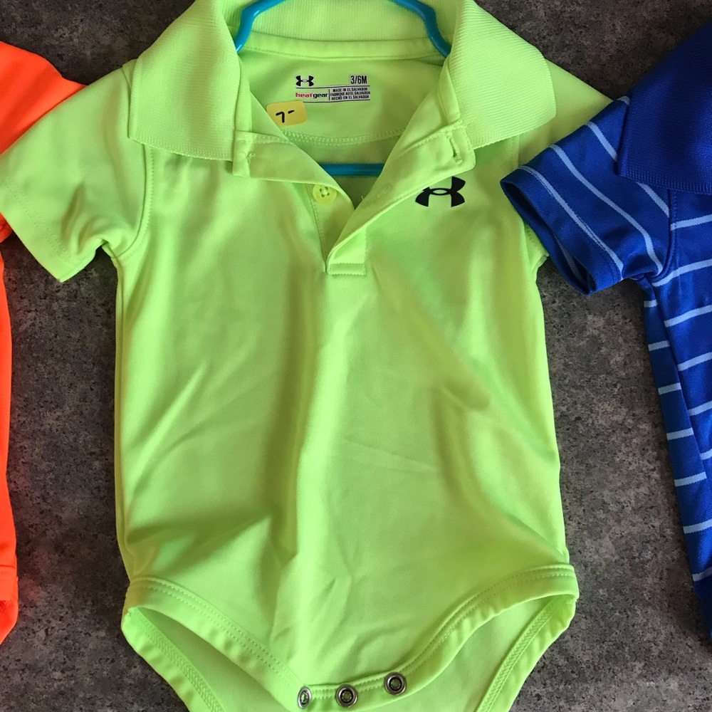 Infant boys Under Armour polo onesies
